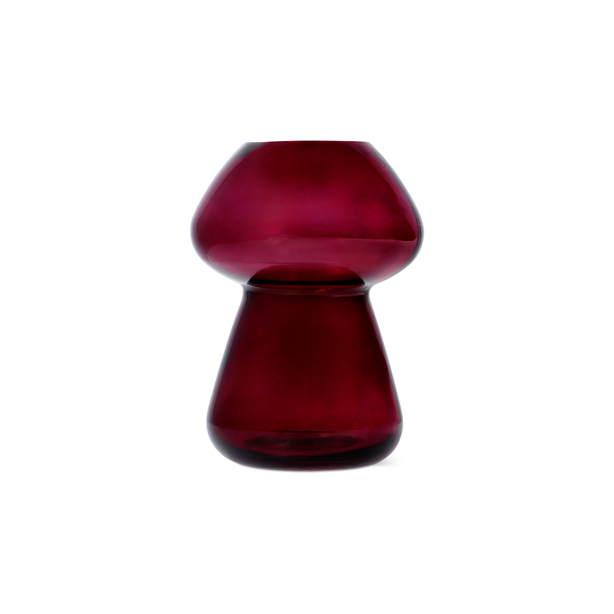 Burgundy Mushroom Vase