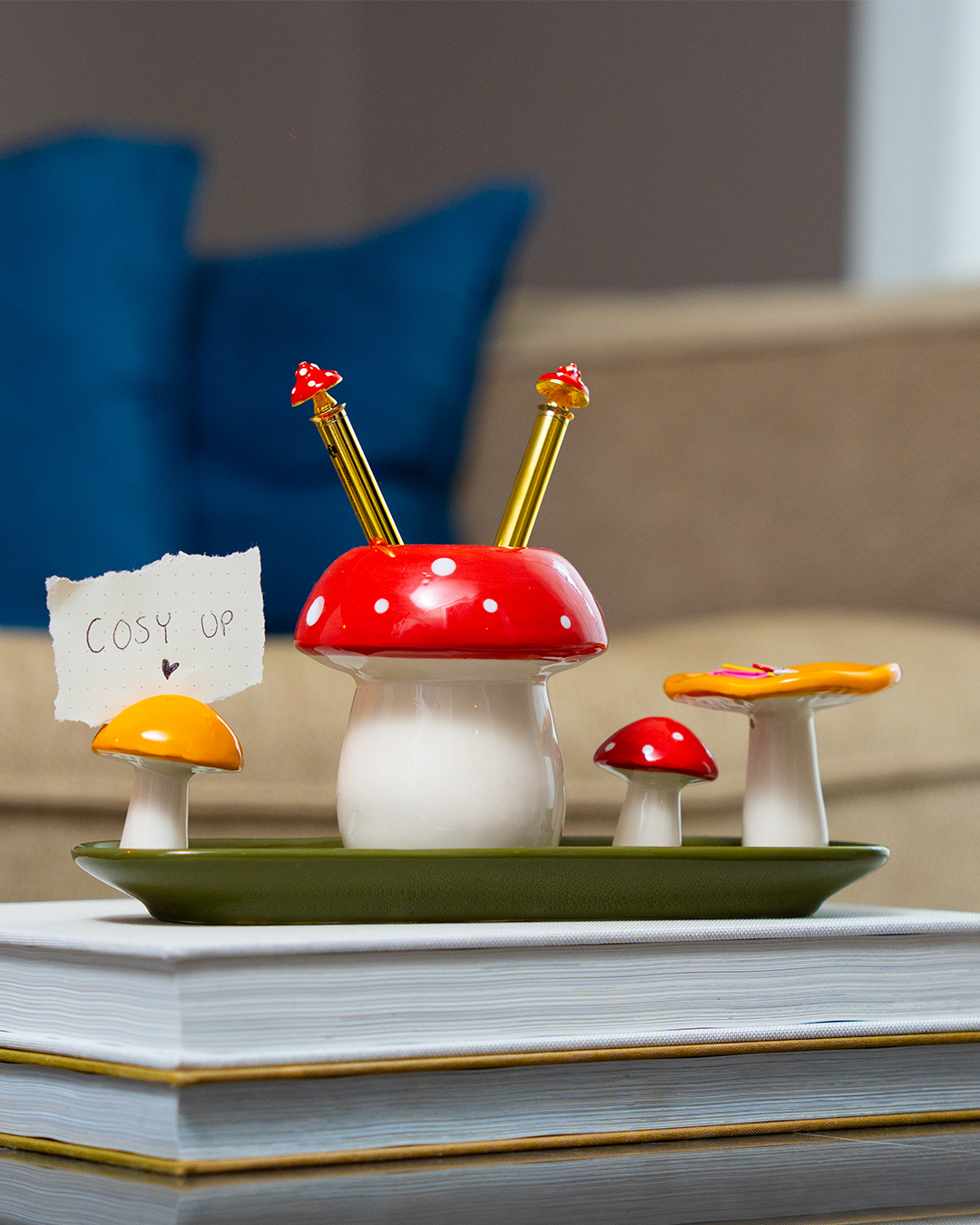 Mushroom Pen & Memo Holder
