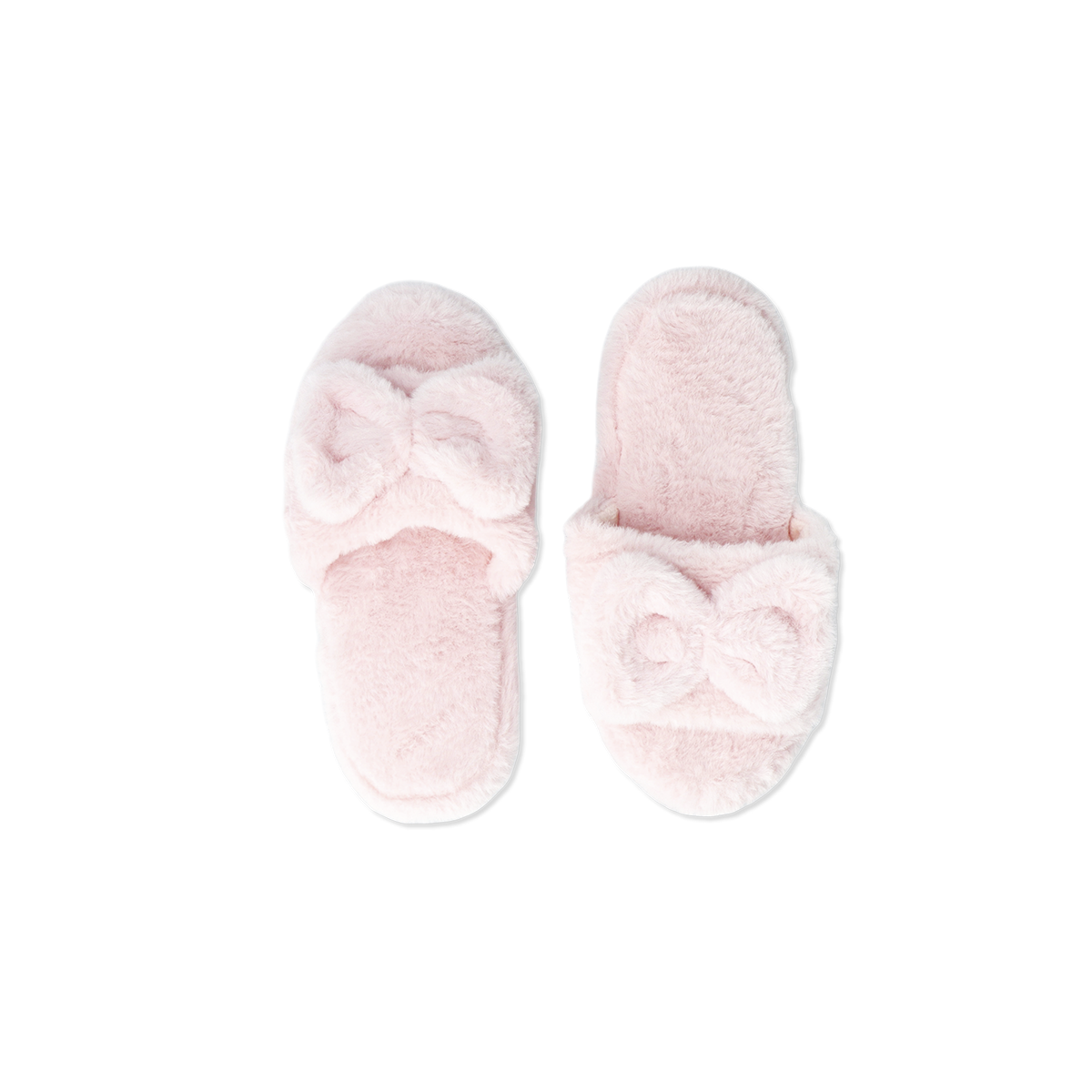 Fluffy Bow Slippers