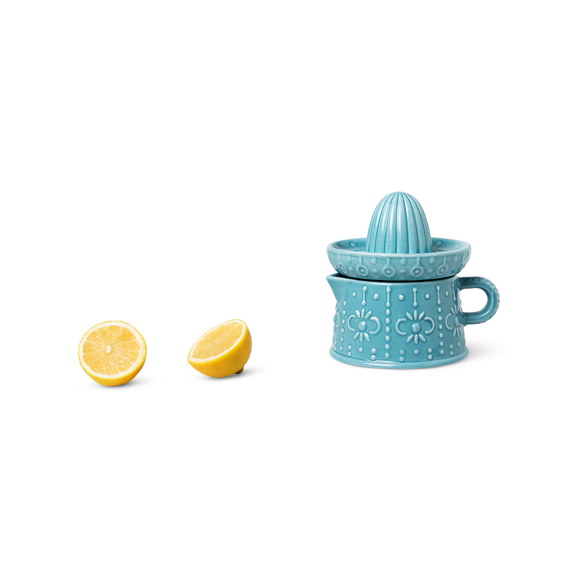 Mug w/ handle & lid to squeeze juice