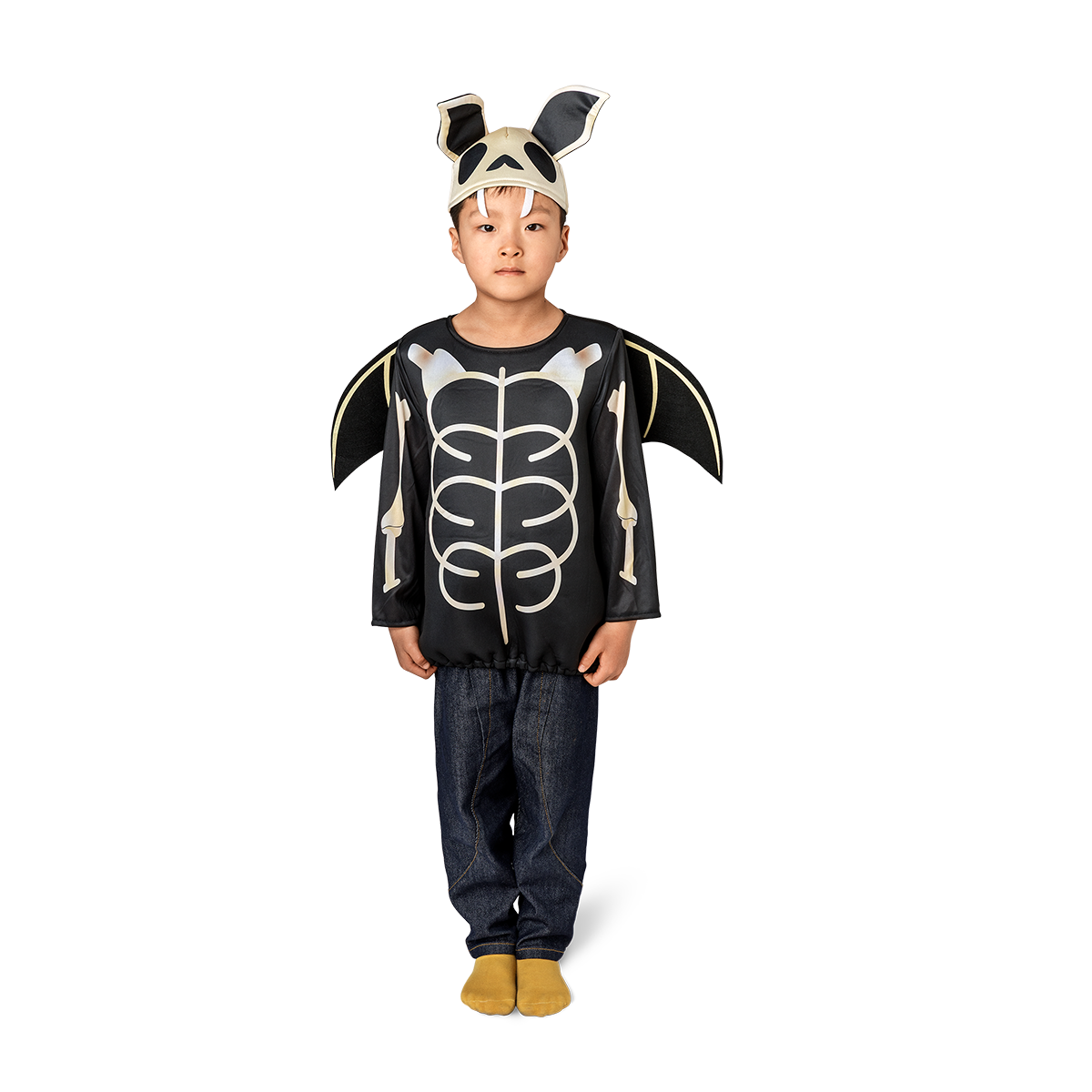Kids Dress Up Skeleton w/ Bat Wings
