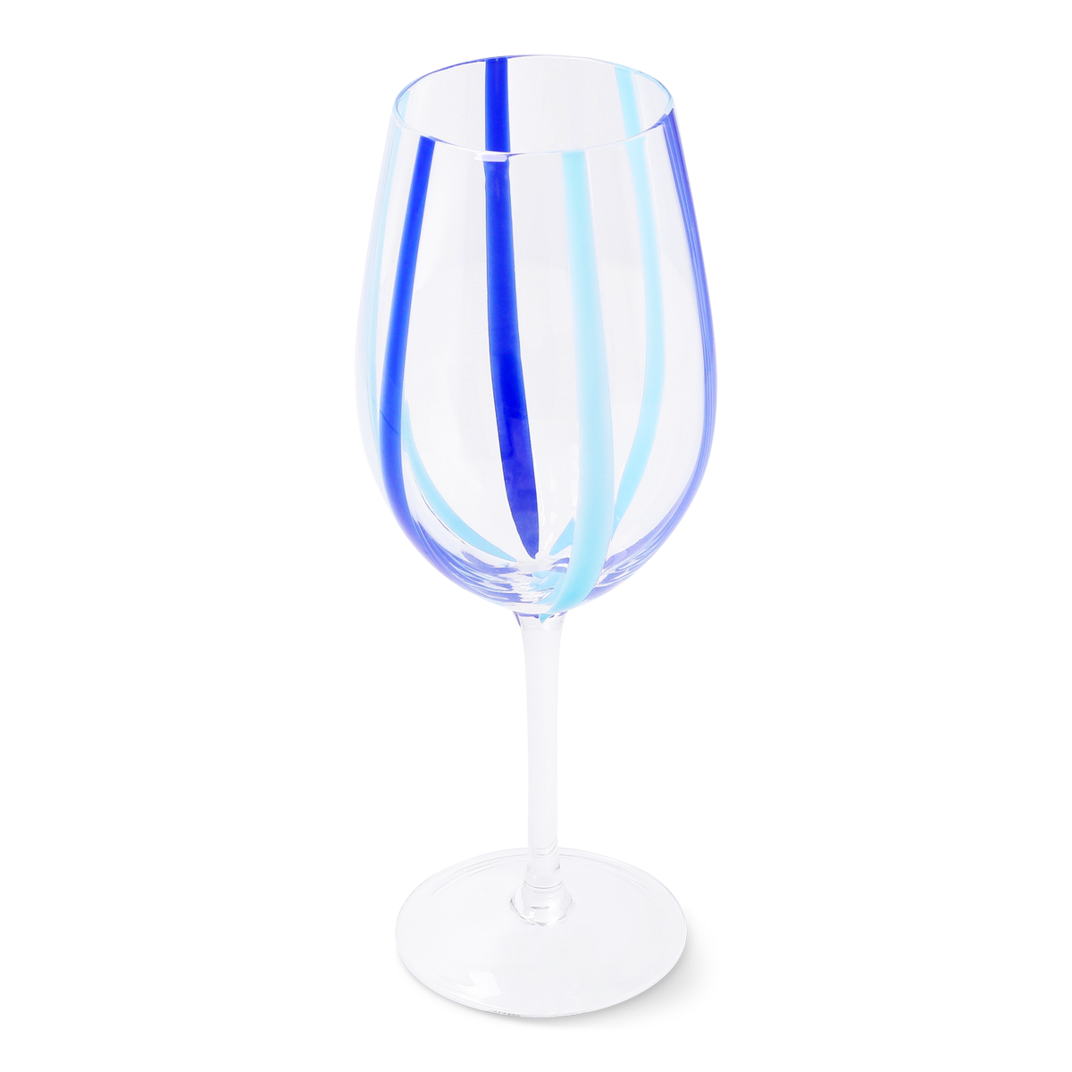 Wine Glass With Stripes 2 Colour Mix 